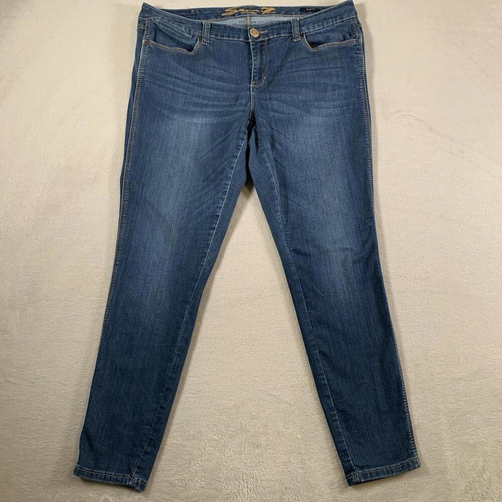 7 For All Mankind Jeans Skinny stretch size 16 Mid-Rise Denim Legging